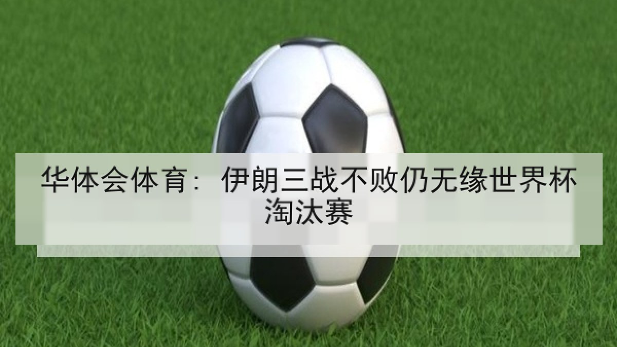 华体会体育: 伊朗三战不败仍无缘世界杯淘汰赛